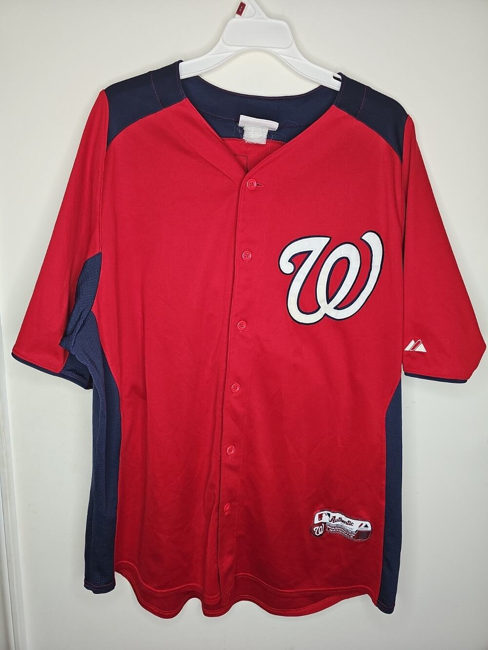 Gio Gonzalez Washington Nationals Majestic Authentic Jersey #47 Red Men’s XL
